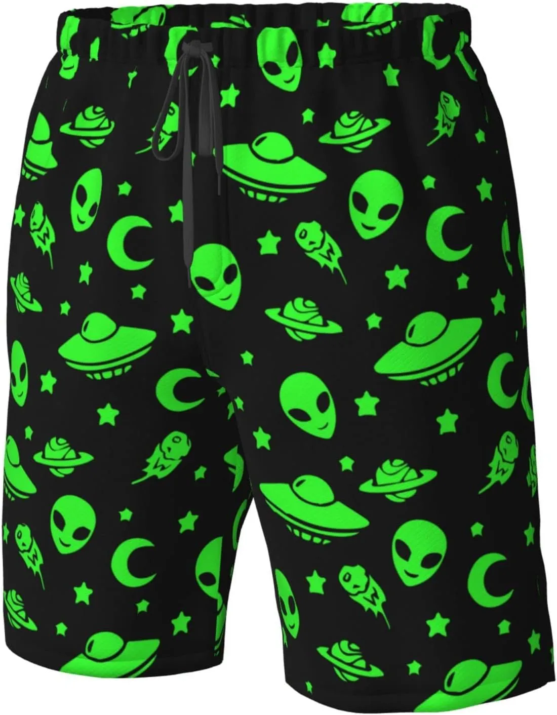SWEET TANG Men's Soft Short Pants Breathable Beachwear Loose Shorts with Pockets