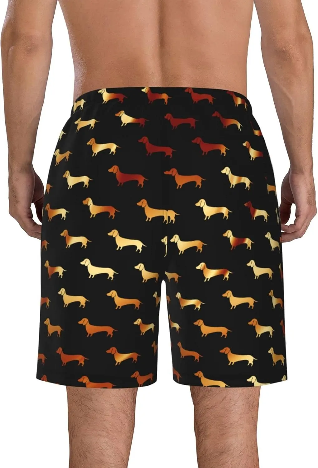 SWEET TANG Men's Soft Short Pants Breathable Beachwear Loose Shorts with Pockets