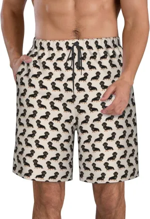 SWEET TANG Men's Soft Short Pants Breathable Beachwear Loose Shorts with Pockets