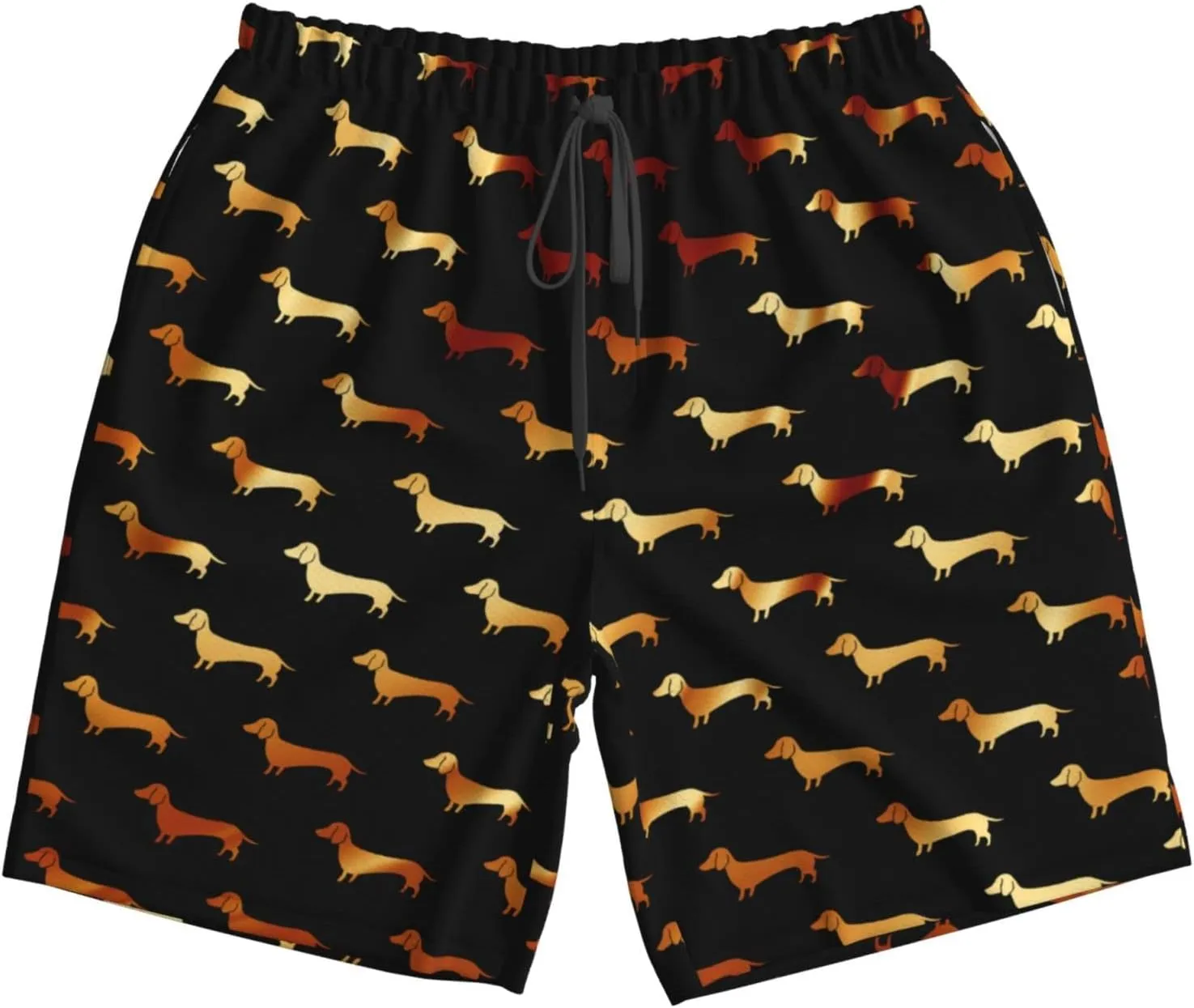 SWEET TANG Men's Soft Short Pants Breathable Beachwear Loose Shorts with Pockets