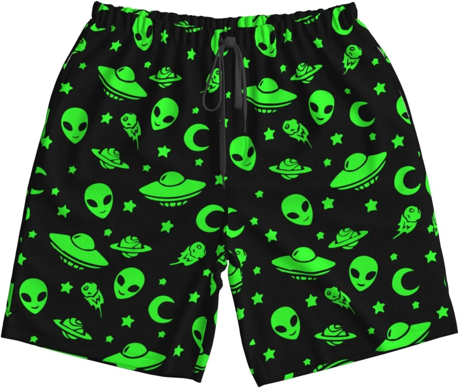 SWEET TANG Men's Soft Short Pants Breathable Beachwear Loose Shorts with Pockets
