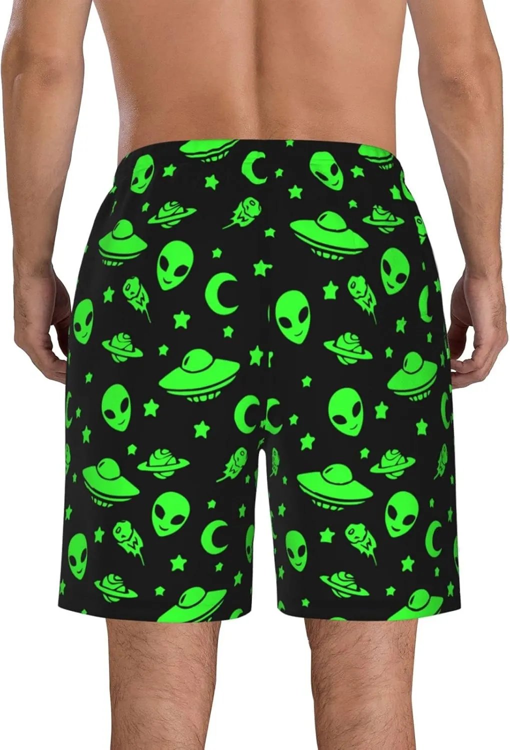 SWEET TANG Men's Soft Short Pants Breathable Beachwear Loose Shorts with Pockets