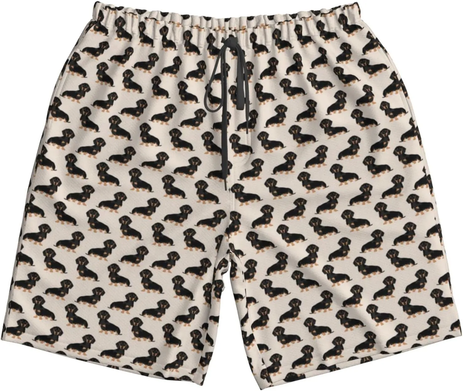SWEET TANG Men's Soft Short Pants Breathable Beachwear Loose Shorts with Pockets
