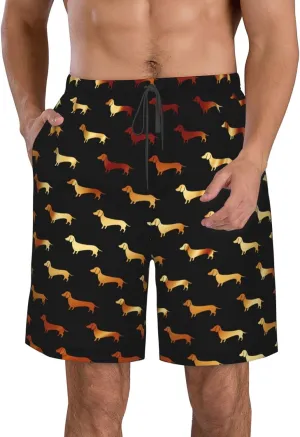 SWEET TANG Men's Soft Short Pants Breathable Beachwear Loose Shorts with Pockets