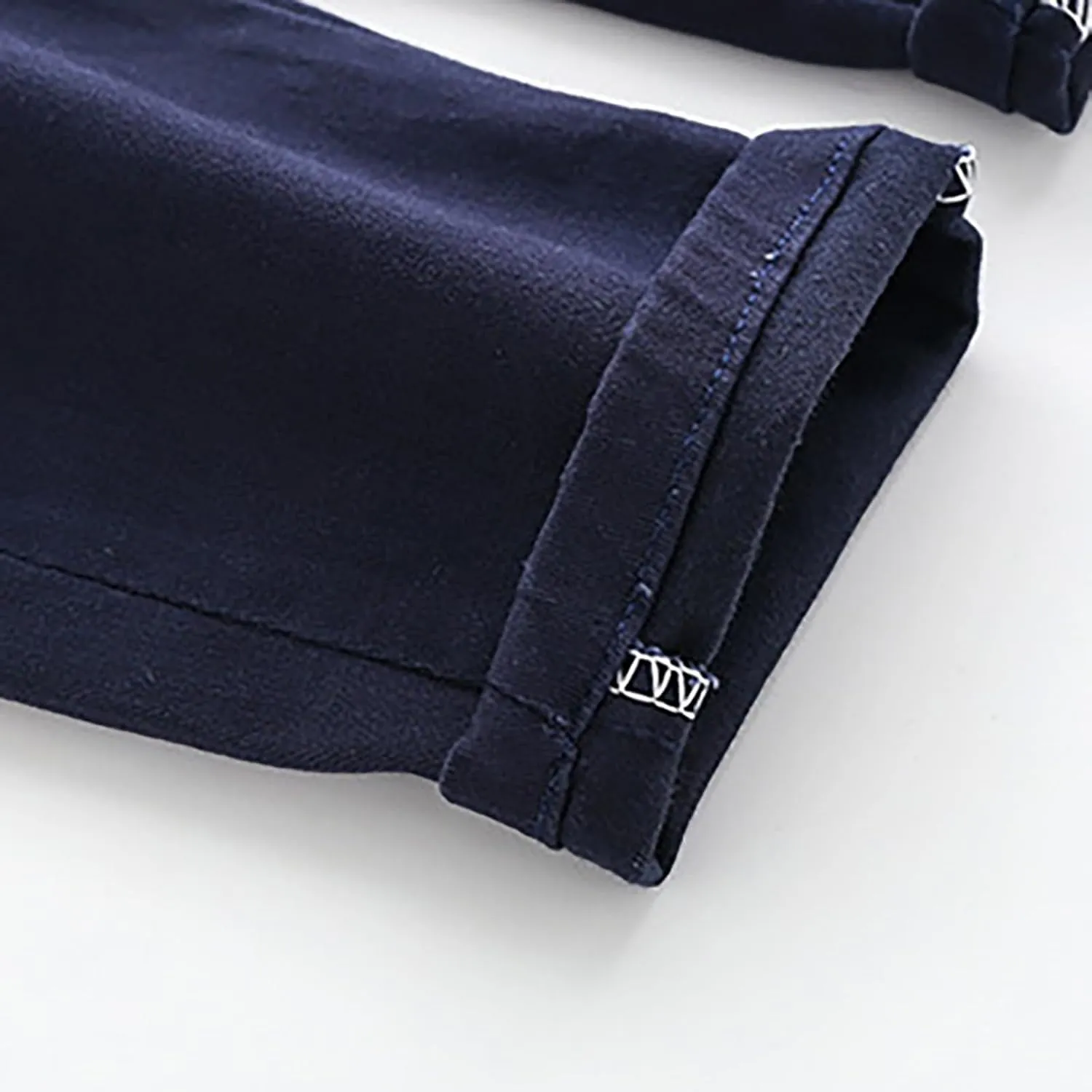 Toddler Baby Boys Cargo Pants Pull-On Elastic Waist Baggy Joggers Solid Color Twill School 𝐔niform Life Pants