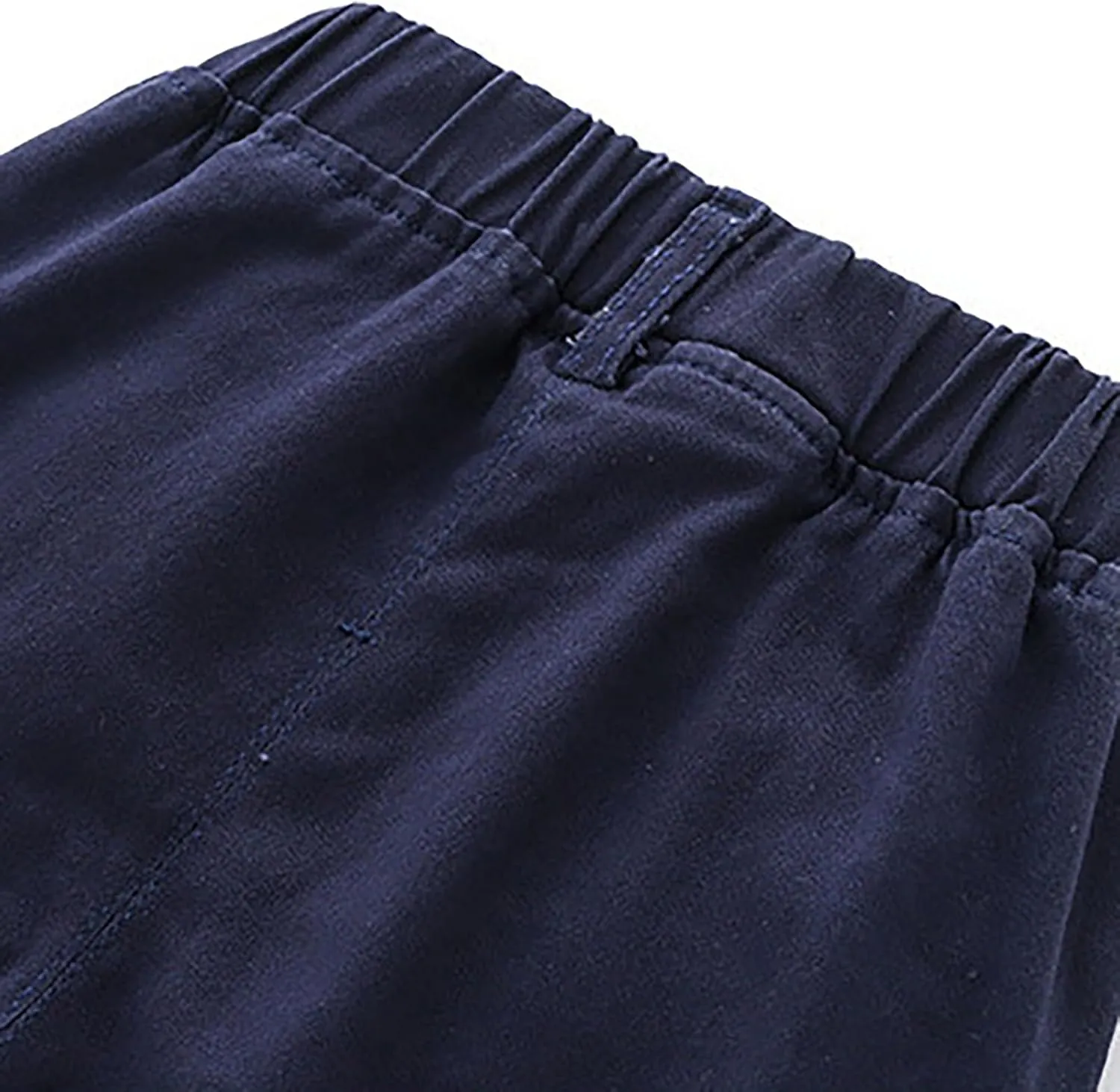 Toddler Baby Boys Cargo Pants Pull-On Elastic Waist Baggy Joggers Solid Color Twill School 𝐔niform Life Pants