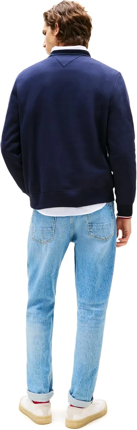 Tommy Hilfiger Men's Medium Weight Small Graphic Logo Crewneck Sweatshirt