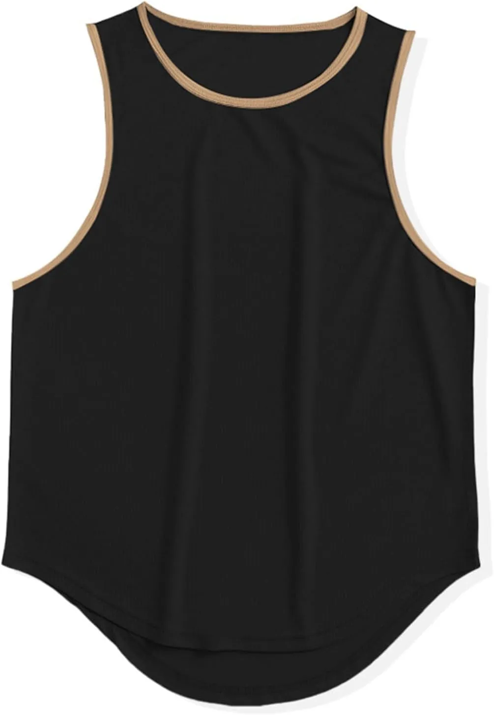 Uillui Mens Fitness Training Tee Quick Dry Loose Lightweight Athletic Tank Tops Gym Workout Shirts Active Sleeveless T-Shirt