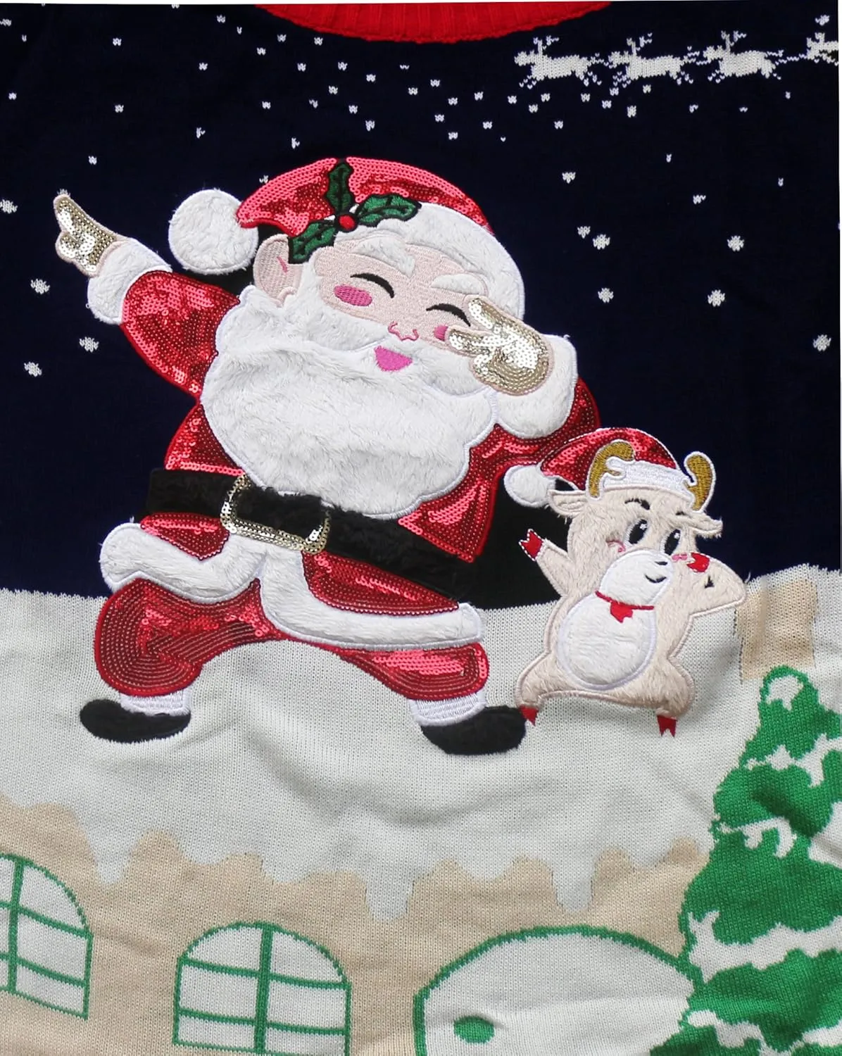 v28 Varied Ugly Christmas Sweater for Women Merry Reindeer Shirt Knit Sweaters