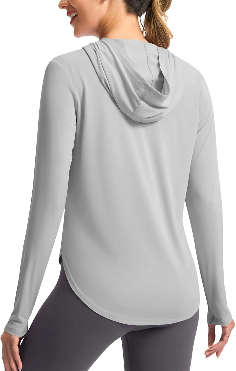 Women Long Sleeve UPF 50  Performance Shirts with Hooded Cooling Summer Clothing for Outdoor Hiking Camping Fishing