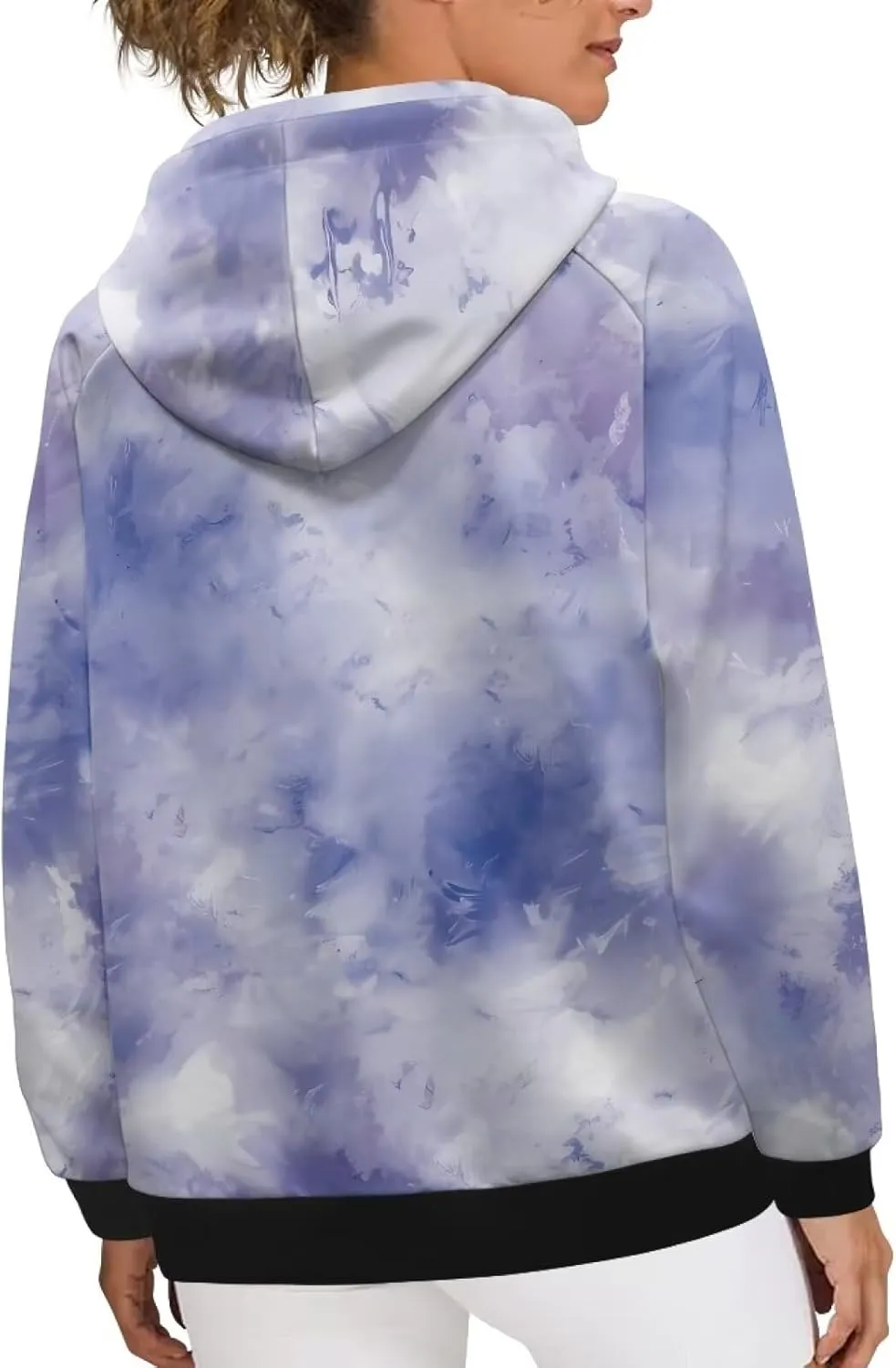 Women's Casual Hoodies Long Sleeve Lightweight Pullover Tops Loose Sweatshirt with Pocket