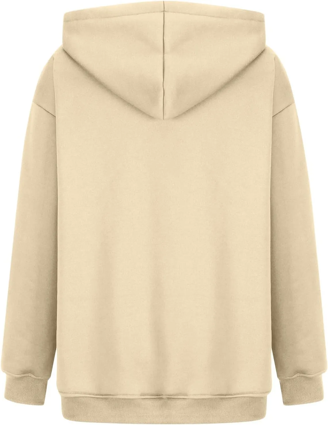 Women's Casual Hoodies Long Sleeve Lightweight Solid Pullover Tops Loose Fall Winter Sweatshirt with Pocket