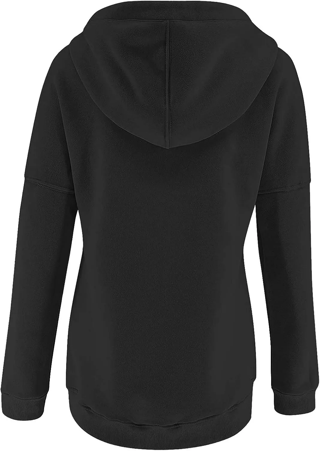 Womens Casual Hoodies Pullover Tops Lightweight Color Block Long Sleeve Hooded Drawstring Sweatshirts with Pocket