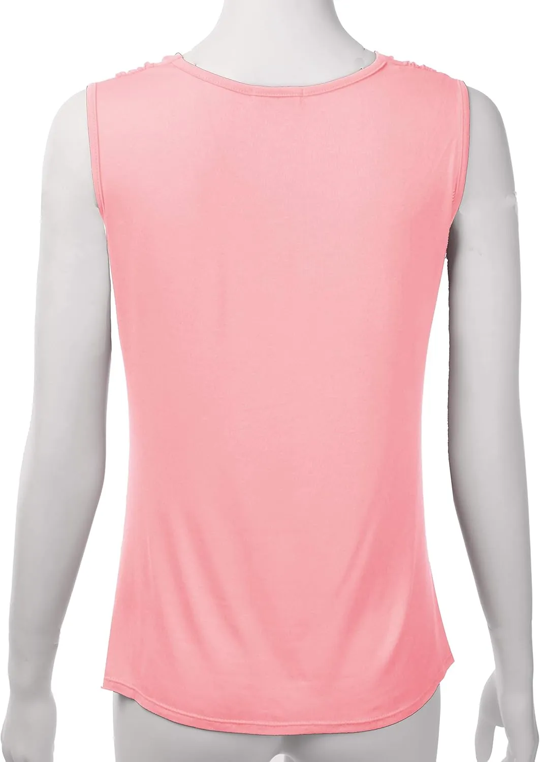 Women's Cowl Neck Ruched Draped Sleeveless Stretchy Blouse Casual Tank Top (Made in USA)