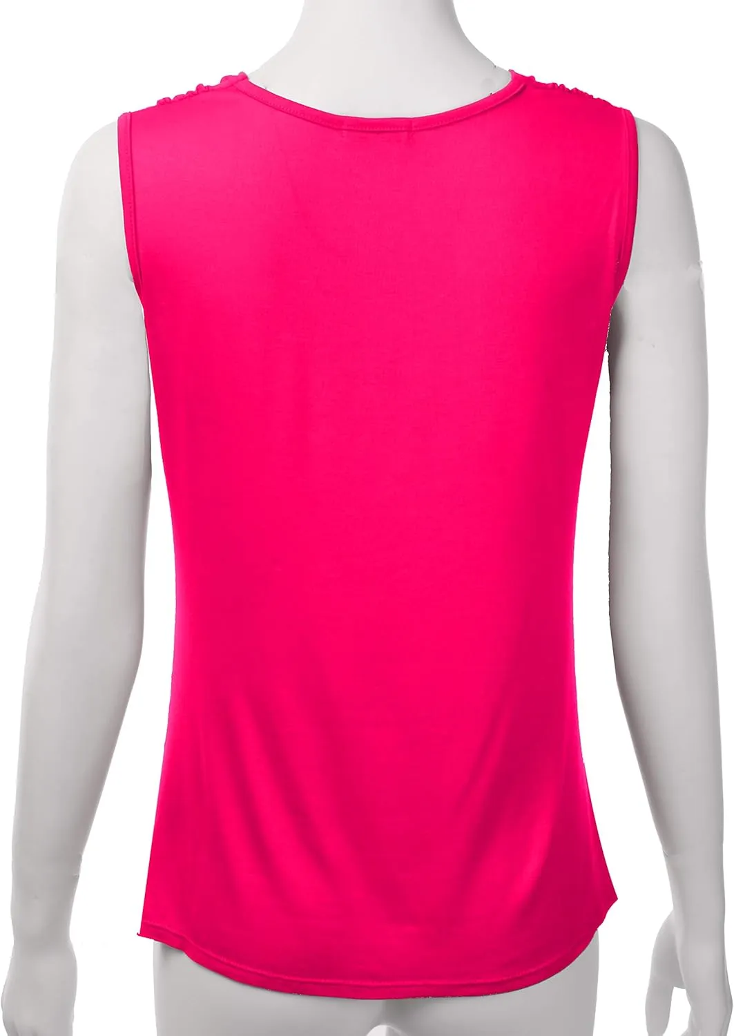 Women's Cowl Neck Ruched Draped Sleeveless Stretchy Blouse Casual Tank Top (Made in USA)