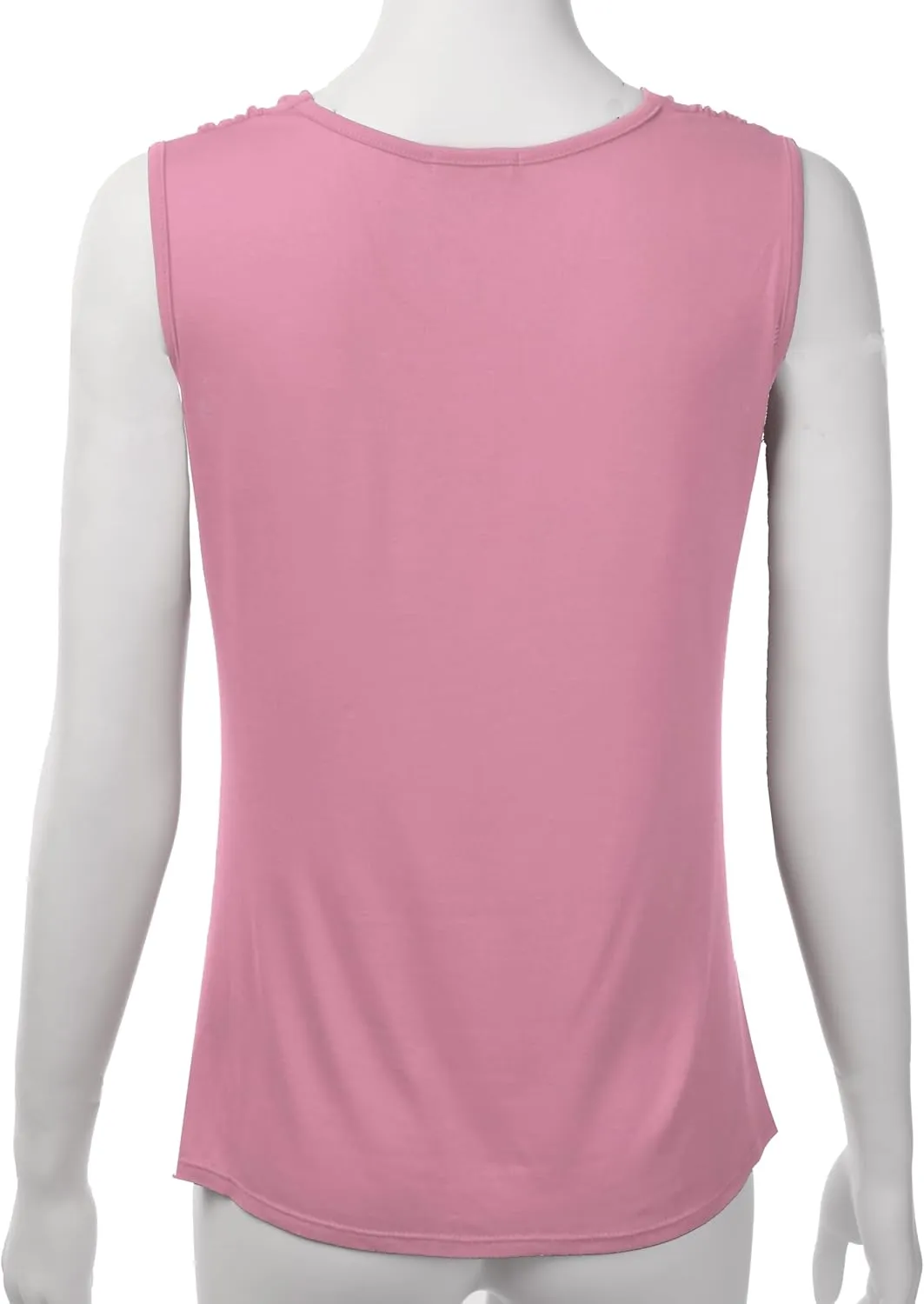 Women's Cowl Neck Ruched Draped Sleeveless Stretchy Blouse Casual Tank Top (Made in USA)