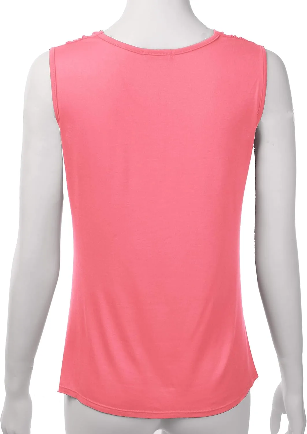 Women's Cowl Neck Ruched Draped Sleeveless Stretchy Blouse Casual Tank Top (Made in USA)