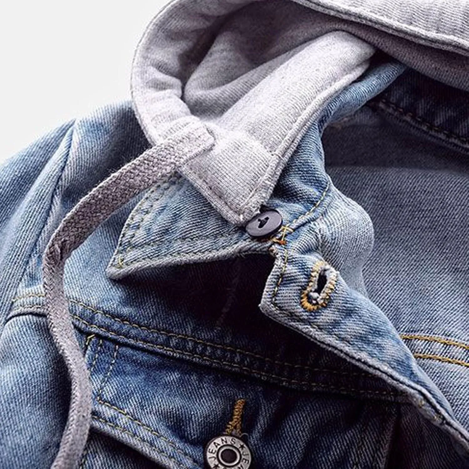 Women's Fleece Lined Denim Jacket Fuzzy Button Long Sleeve Short Coat 2024 Winter Warm Hooded Jean Jacket Outerwear
