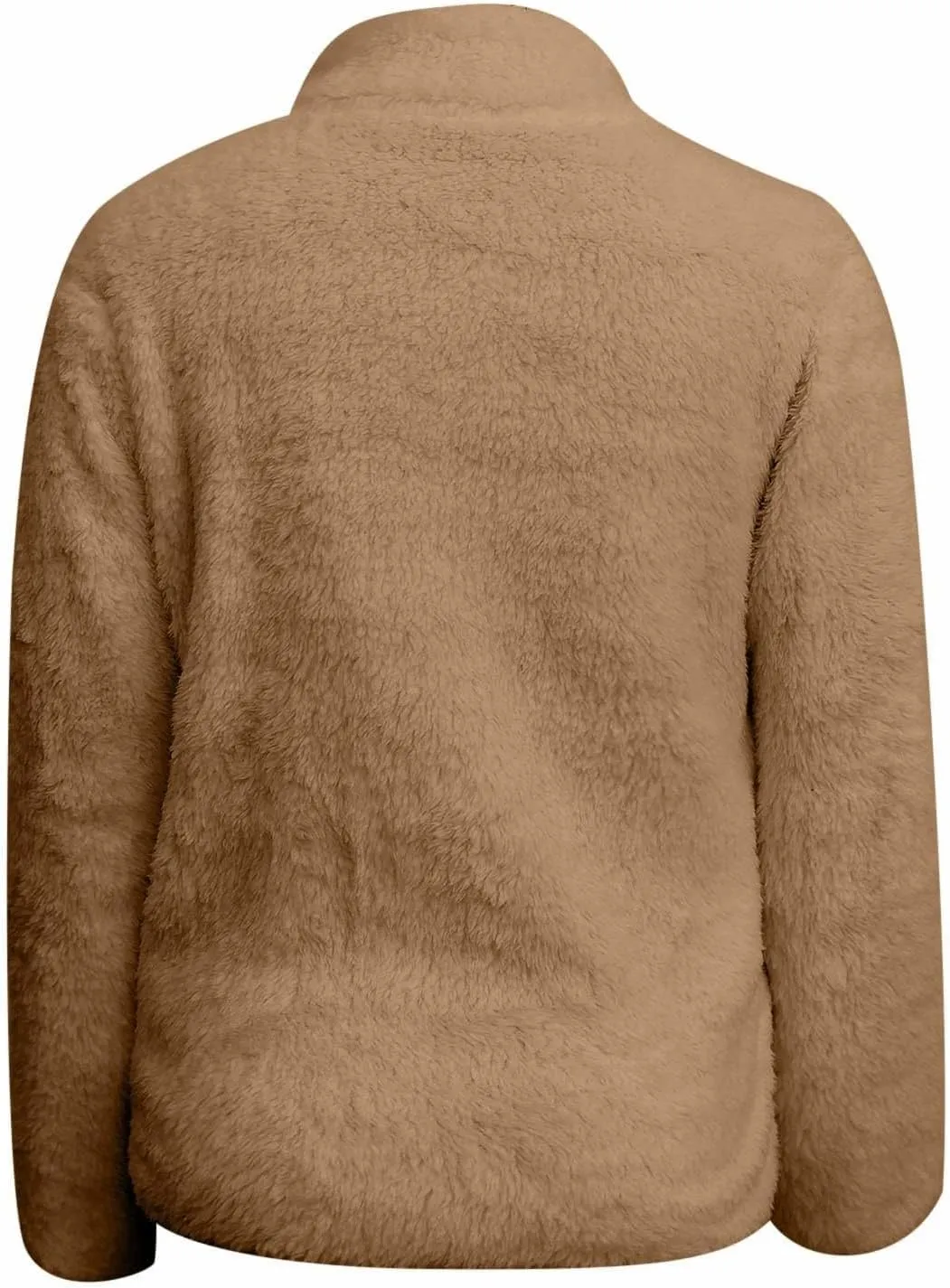 Womens Fleece Sherpa Jackets Winter Oversized Zip Up Casual Coats Fuzzy Outerwear 2024 Warm Clothes with Pockets