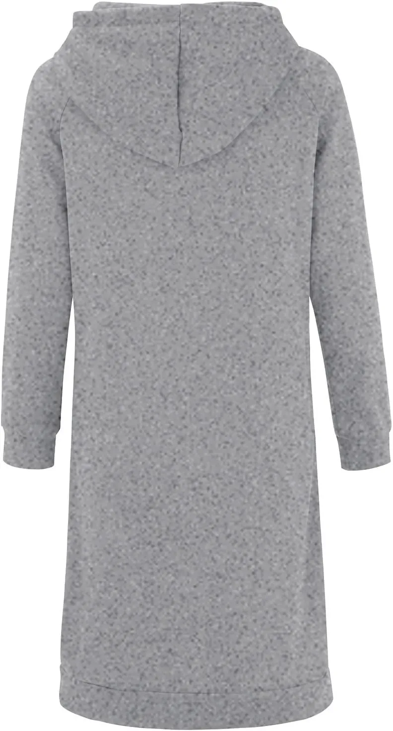Women's Hooded Sweatshirt Drawstring Lightweight Long Sleeve Pullover Hoodie Dress Casual Hoodies with Pockets
