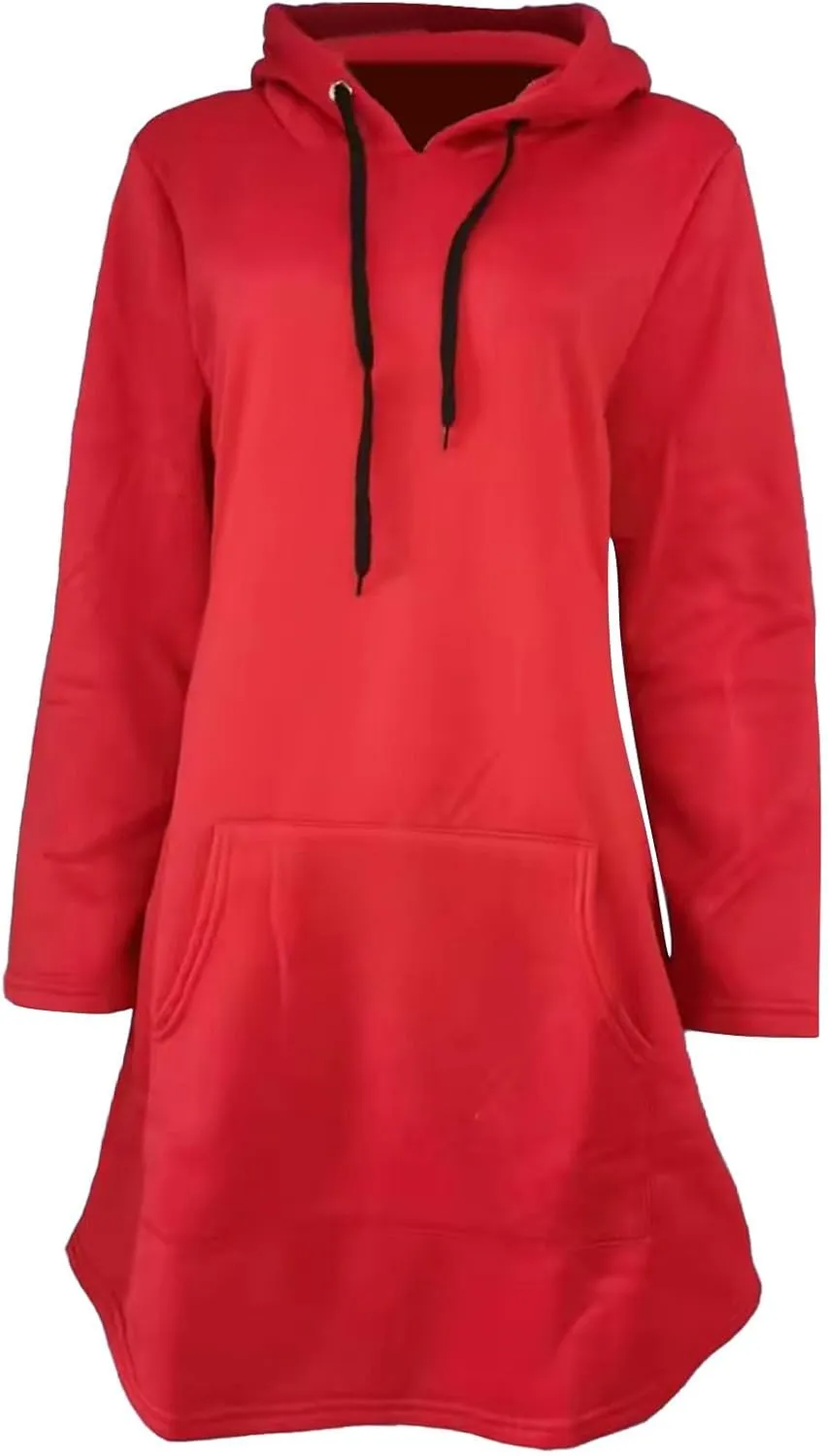 Womens Hoodie Dress Long Sleeve Drawstring Tunic Sweatshirt Dress Casual Hoodies Pullover Mini Dresses