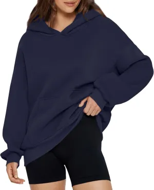 Womens Hoodies Y2k Preppy Oversized Sweatshirt Hooded Fleece Pullover Loose Fit Cute Comfort Hoodie with Pockets