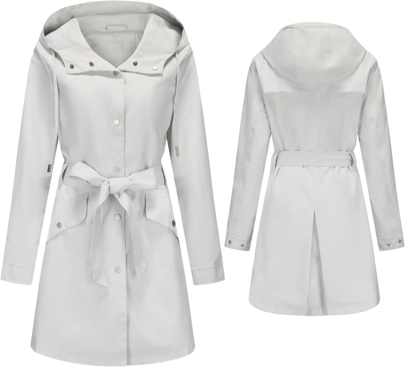 Women's Lightweight Anorak Utility Jacket Button Down Spring Waterproof Coat Fall Casual Hoodies
