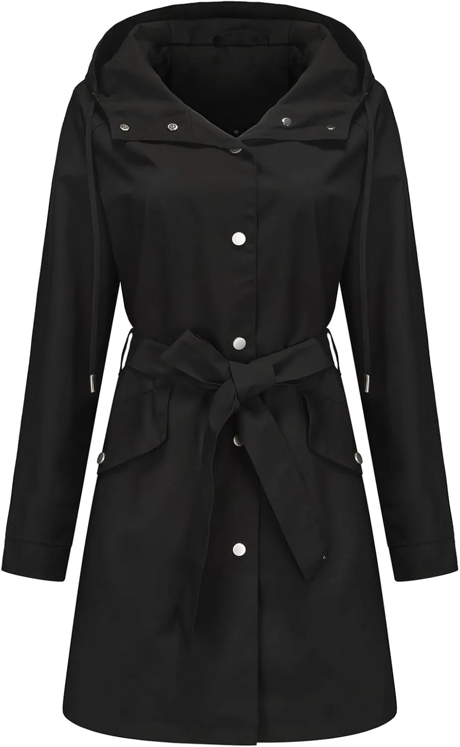 Women's Lightweight Anorak Utility Jacket Button Down Spring Waterproof Coat Fall Casual Hoodies