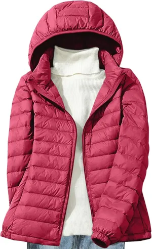 Women's Oversized Quilted Puffer Jacket Lightweight Packable Down Coat with Removable Hood Winter Thermal Outerwear