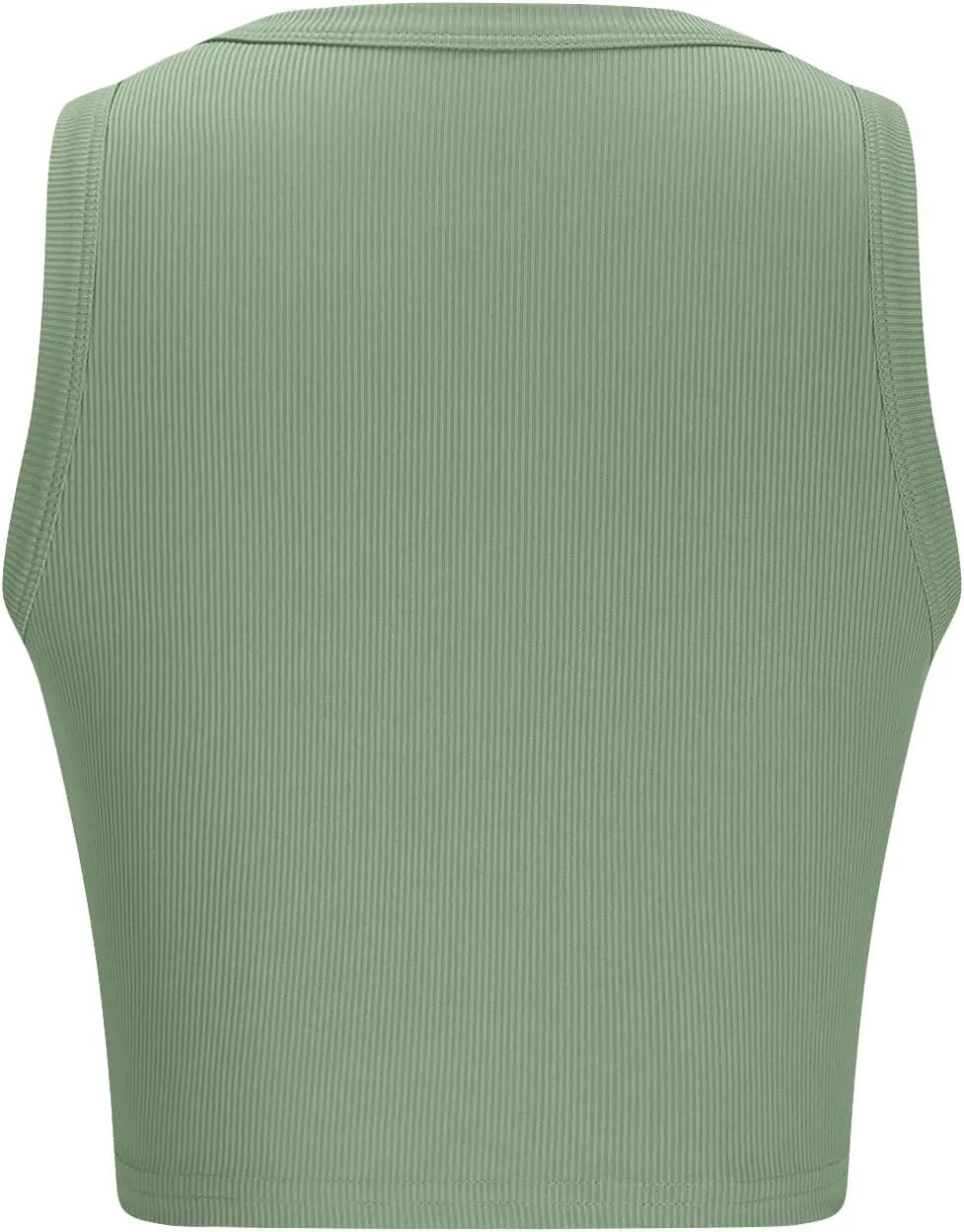 Women's Ribbed Knitted Tank Tops Round Neck Slim Basic Sleeveless Tee Shirts Summer Casual Workout Athletic Shirts