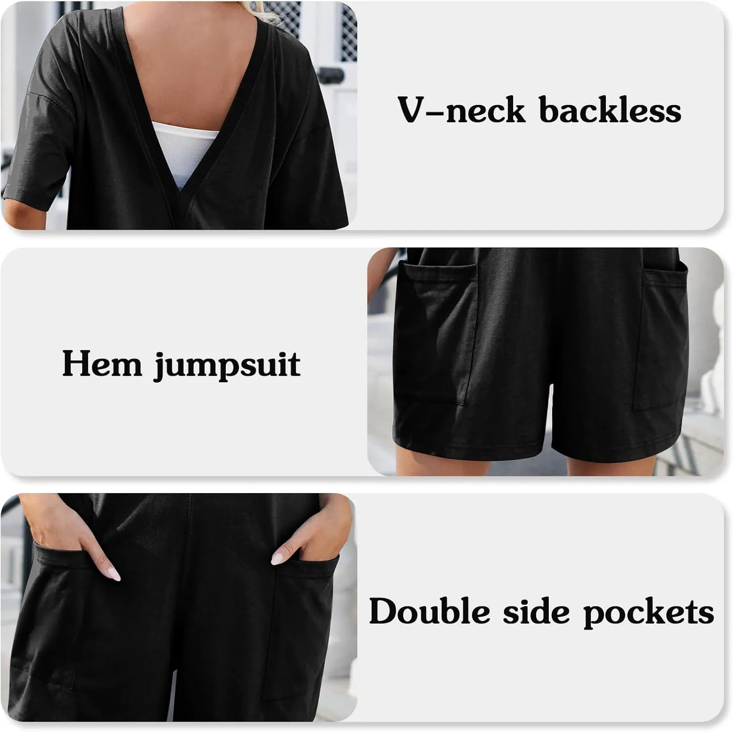 Women's Summer Casual Rompers Short Sleeve Oversized Workout Athletic Tee Romper Onesie Loose Shorts Jumpsuit