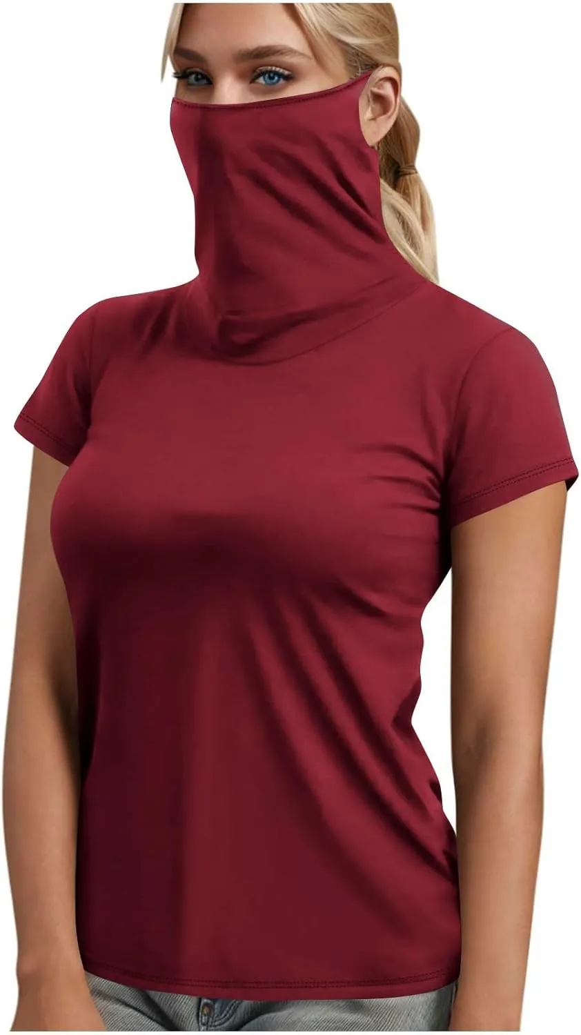 Women's Sun UV Protection Swim Shirts UPF 50  Protection Rash Guard Shirt Quick Dry Short Sleeve Outdoor Hiking Tops