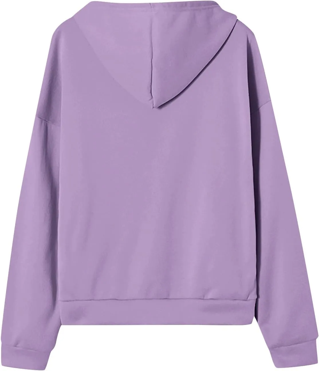 Women's Zip Up Hoodies Casual Fashion Solid Color Long Sleeve Drawstring Pullover Sweatshirt Tops With Pockets