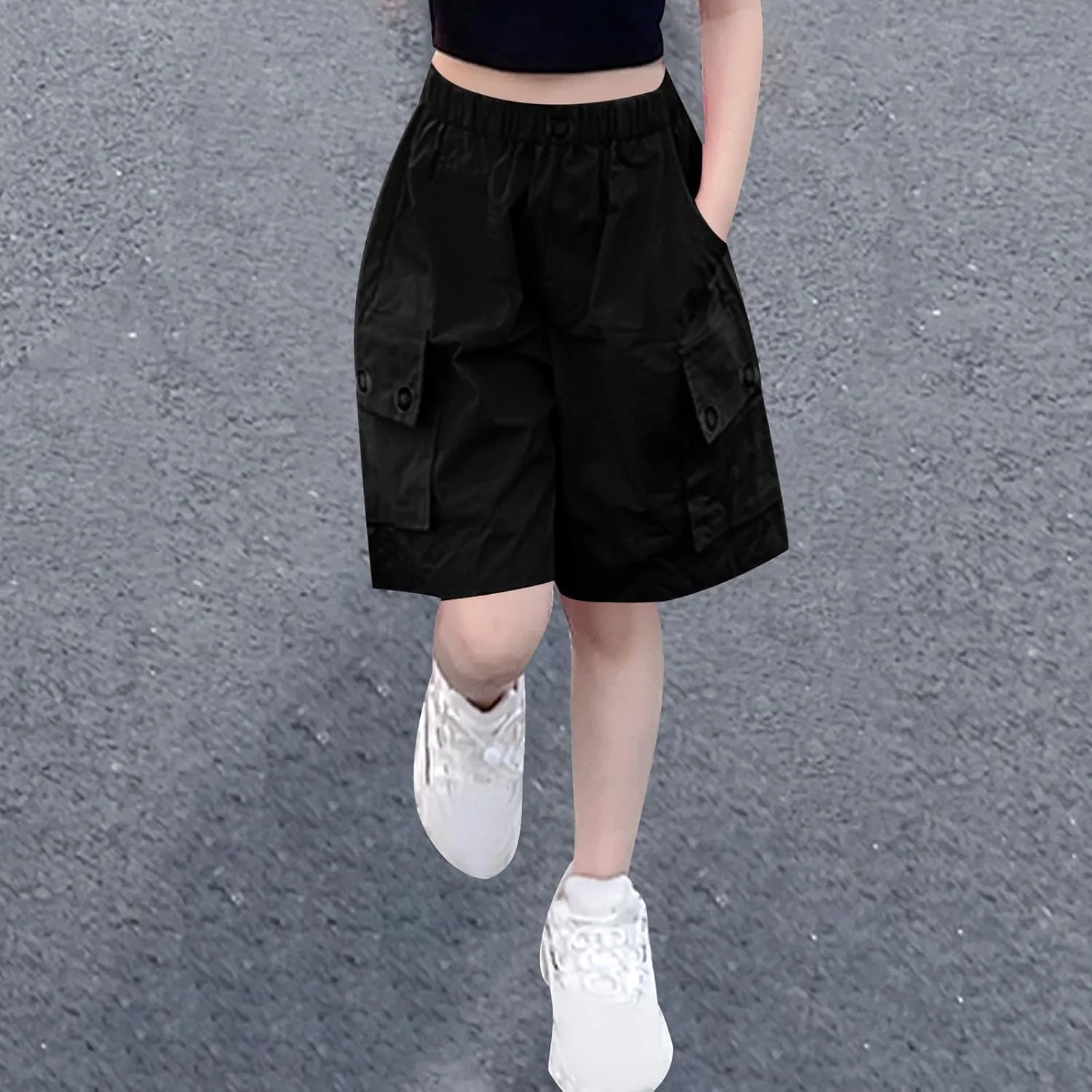 Work Cargo Sport Gym Running for Children Boy Girl Summer Fall Straight Leg Plain Trousers Pants Shorts Kid 2025