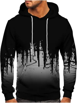 Ymosrh Men's Hoodies Graphic Casual Hoodies With Pockets Long Sleeve Sweatshirt Sports Hooded, M-6XL