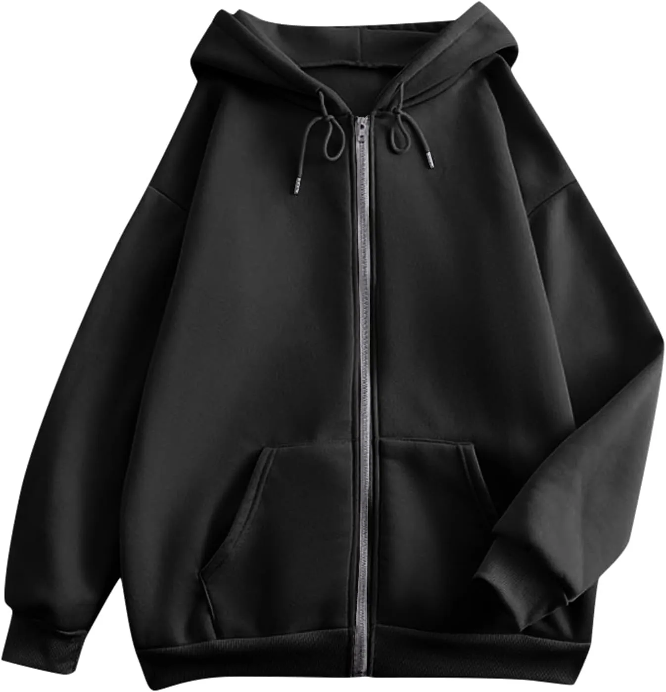 Zip Up Jackets with Hood Womens Sports Sweatshirts Casual Loose 2024 Cute Trendy Hiking Outdoor Coats with Pockets