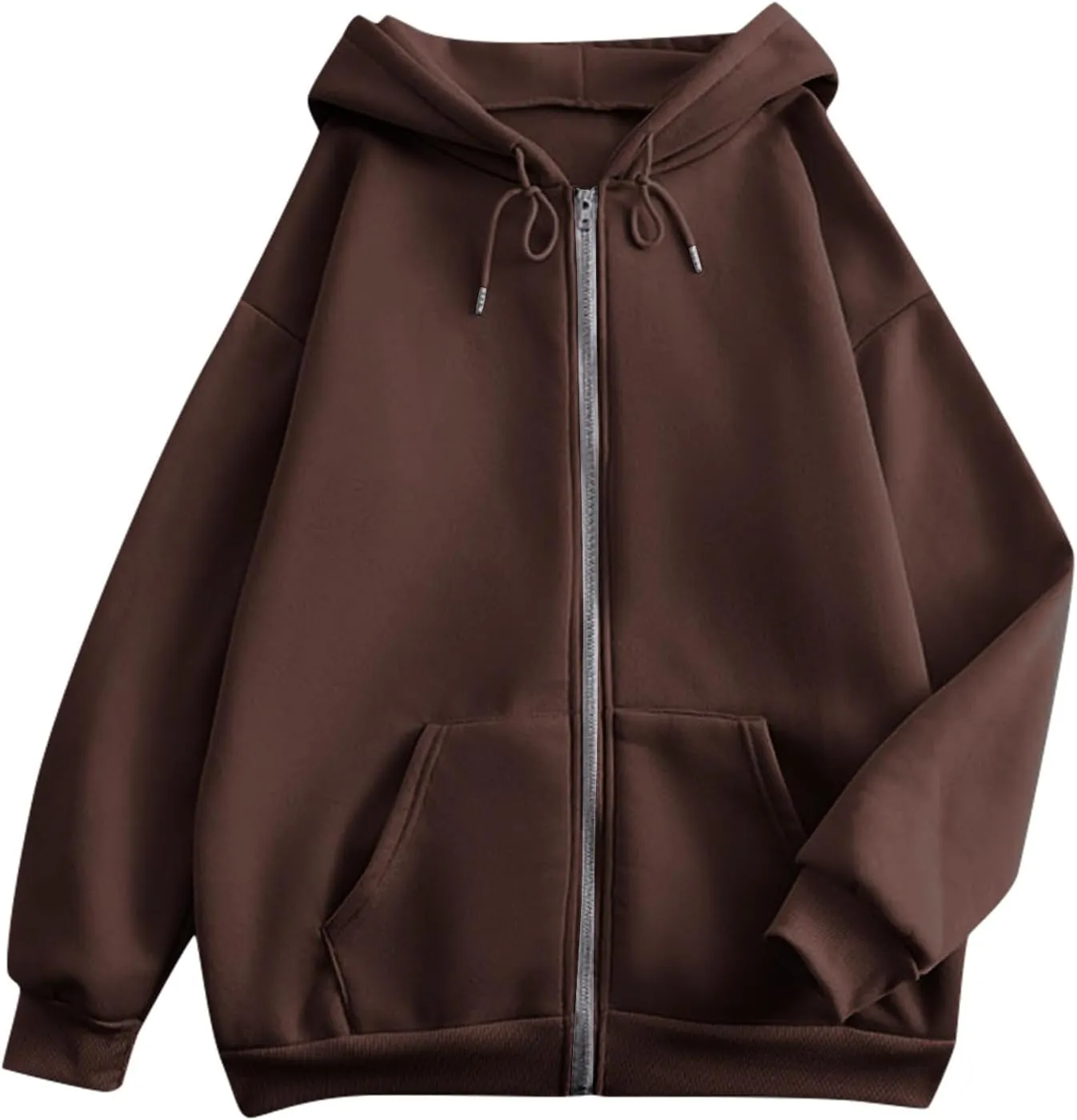 Zip Up Jackets with Hood Womens Sports Sweatshirts Casual Loose 2024 Cute Trendy Hiking Outdoor Coats with Pockets