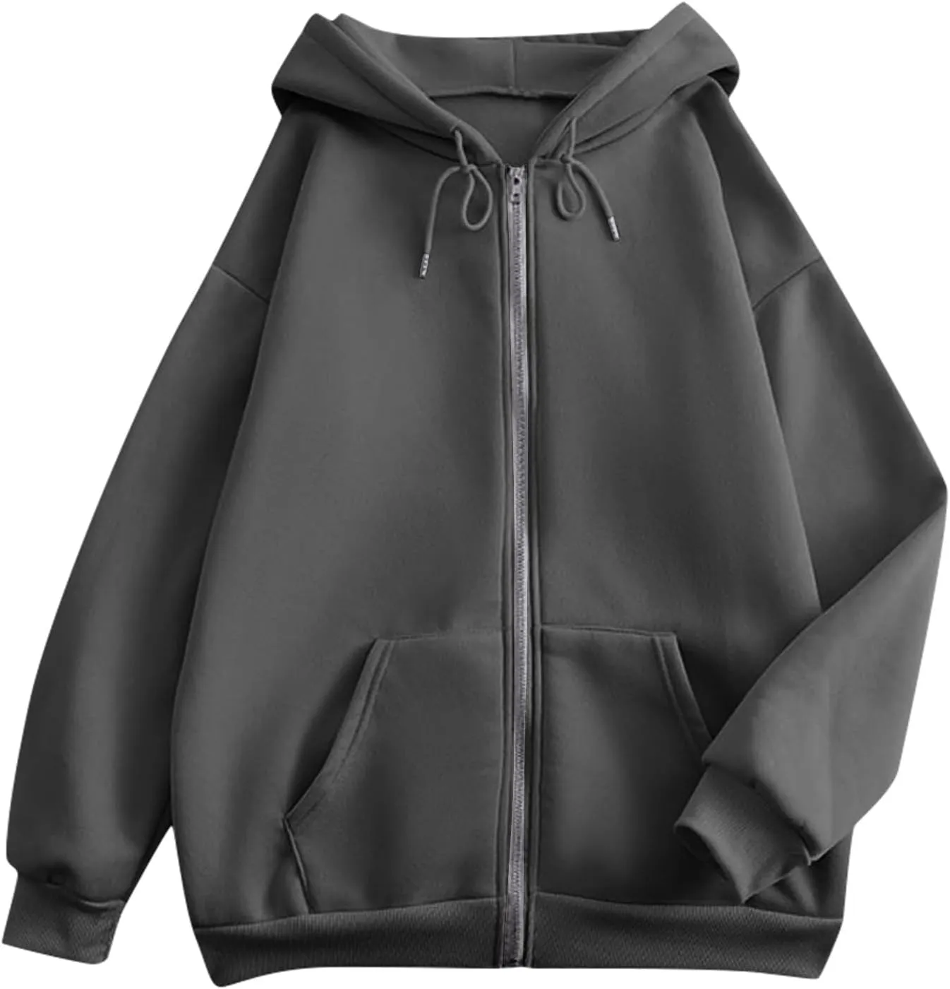 Zip Up Jackets with Hood Womens Sports Sweatshirts Casual Loose 2024 Cute Trendy Hiking Outdoor Coats with Pockets