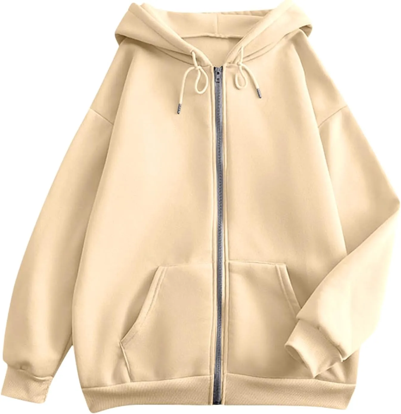 Zip Up Jackets with Hood Womens Sports Sweatshirts Casual Loose 2024 Cute Trendy Hiking Outdoor Coats with Pockets